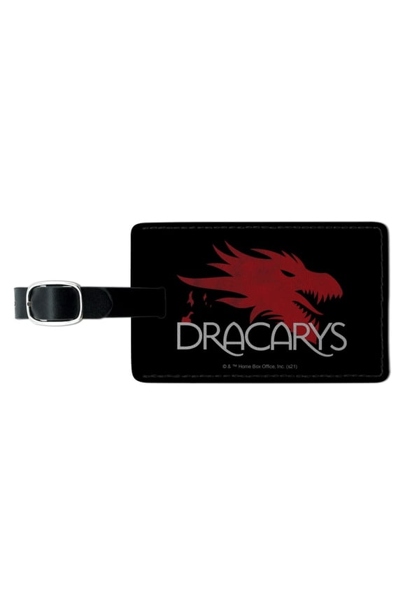 Game of Thrones Dracarys Rectangle Leather Luggage Card Suitcase Carry-On ID Tag