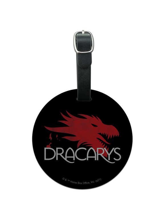 Game of Thrones Dracarys Round Leather Luggage Card Suitcase Carry-On ID Tag