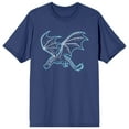 thumbnail image 1 of Game of Thrones Dragon Art Women's Navy Blue Graphic Tee-Small, 1 of 3