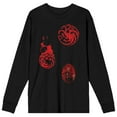 thumbnail image 1 of Game of Thrones Dragon Fire Egg Art Women's Black Long Sleeve Tee-Large, 1 of 3