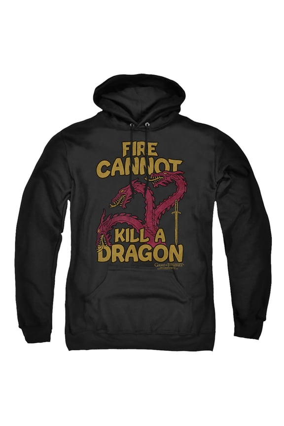 Game of Thrones Dragons With Fire Unisex Adult Pull-Over Hoodie, Dragons With Fire, Medium