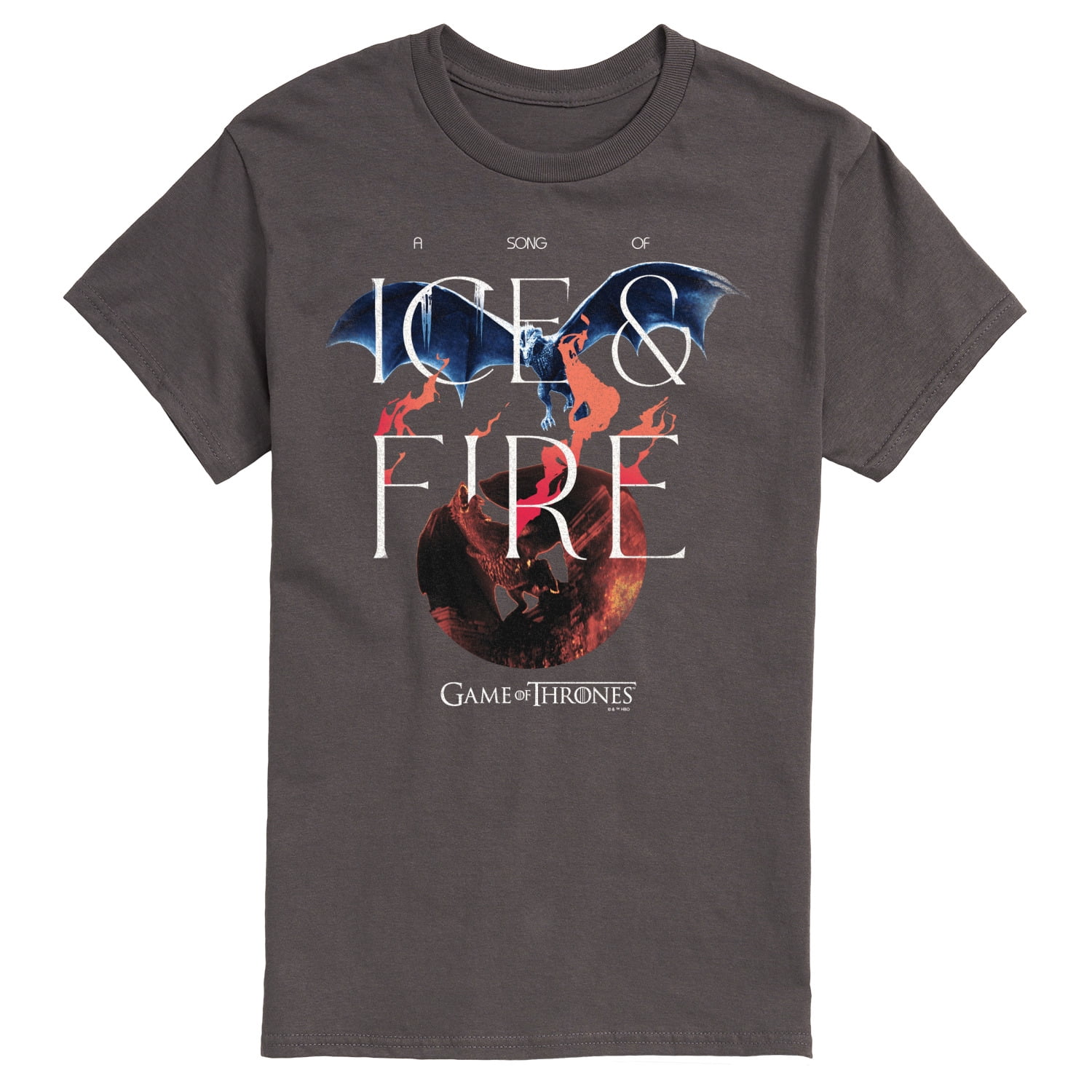 Game of Thrones - Fire And Ice Got - Men's Short Sleeve Graphic T-Shirt ...