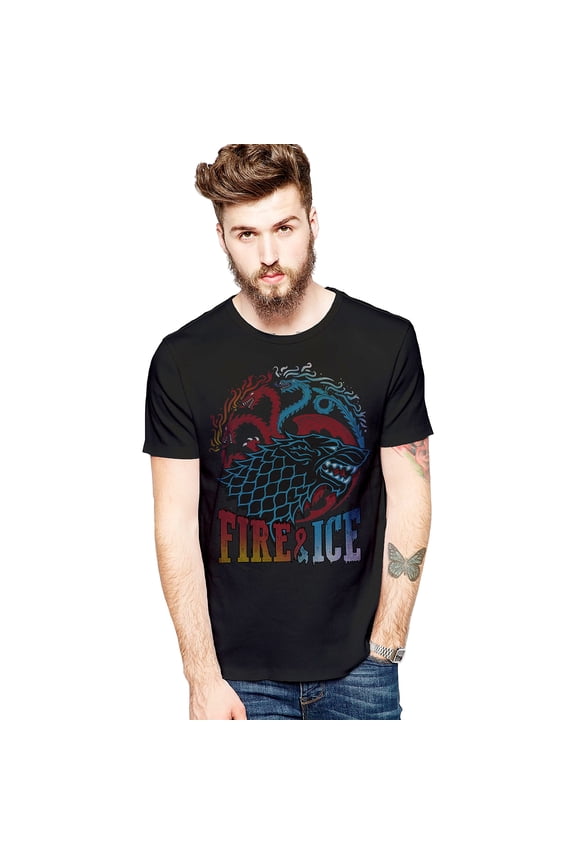 Game of Thrones Fire & Ice Black Shirt (Large)