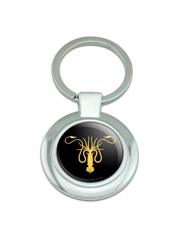 Game of Thrones Greyjoy Sigil Keychain Classy Round Chrome Plated Metal