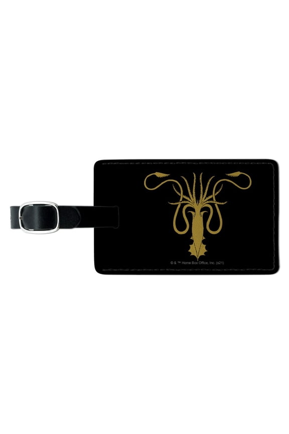Game of Thrones Greyjoy Sigil Rectangle Leather Luggage Card Carry-On ID Tag