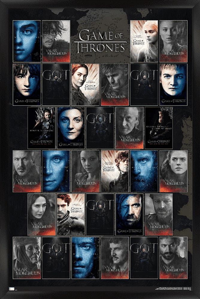 Game of Thrones - Grid Wall Poster, 14.725" x 22.375", Framed