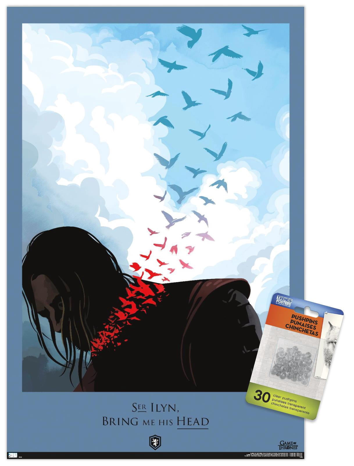 Game of Thrones - Head Wall Poster with Pushpins, 14.725" x 22.375"