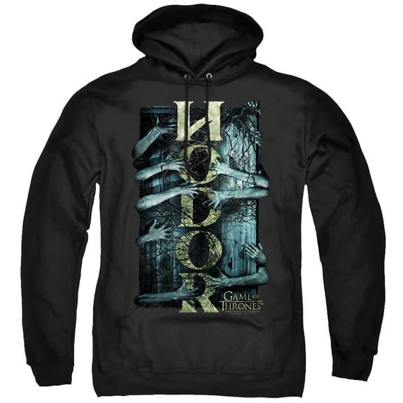 Game of Thrones Hodor Unisex Adult Pull-Over Hoodie,Black, X-Large