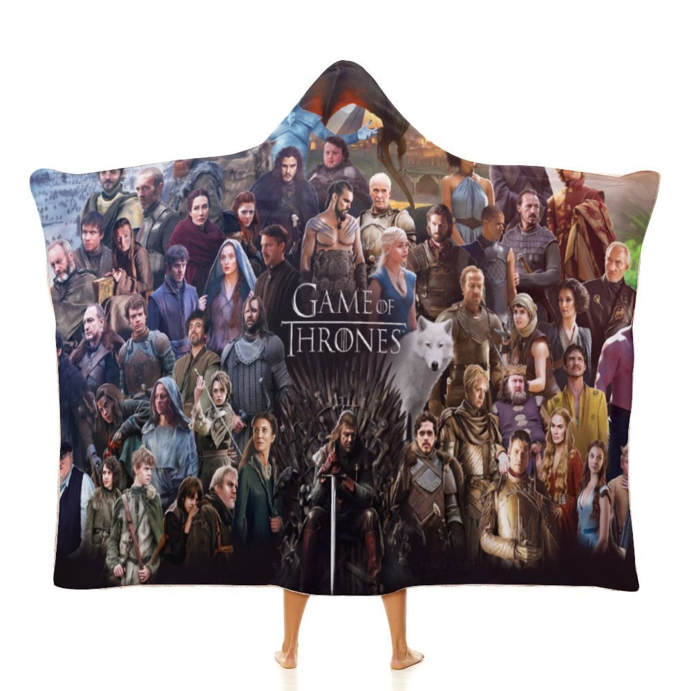Game of Thrones Hooded Blanket Wearable Blanket Hoodie Cozy Soft Warm Hooded Flannel Blanket for Women Men Boys Girls Walmart