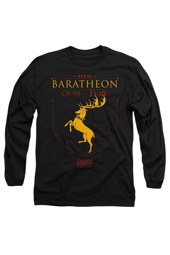 Game of Thrones House Baratheon Sigil Unisex Adult Long-Sleeve T Shirt,House Baratheon Sigil, Small