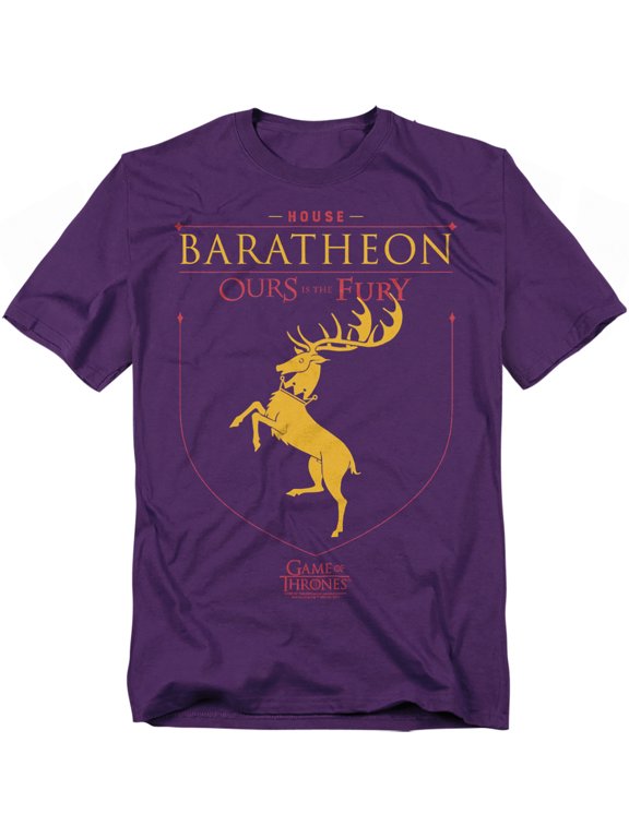Game of Thrones House Baratheon Sigil Unisex Adult T-Shirt, Purple, Large