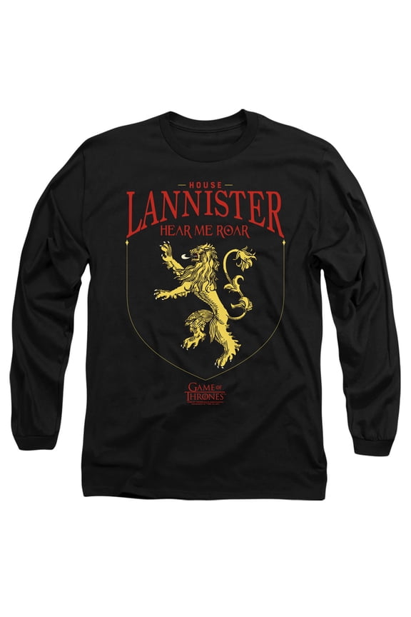 Game of Thrones House Lannister Sigil Unisex Adult Long-Sleeve T Shirt,House Lannister Sigil, Medium