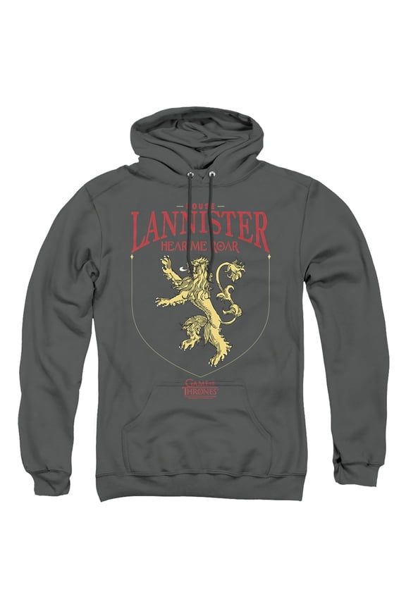 Game of Thrones House Lannister Sigil Unisex Adult Pull-Over Hoodie,Charcoal, Medium