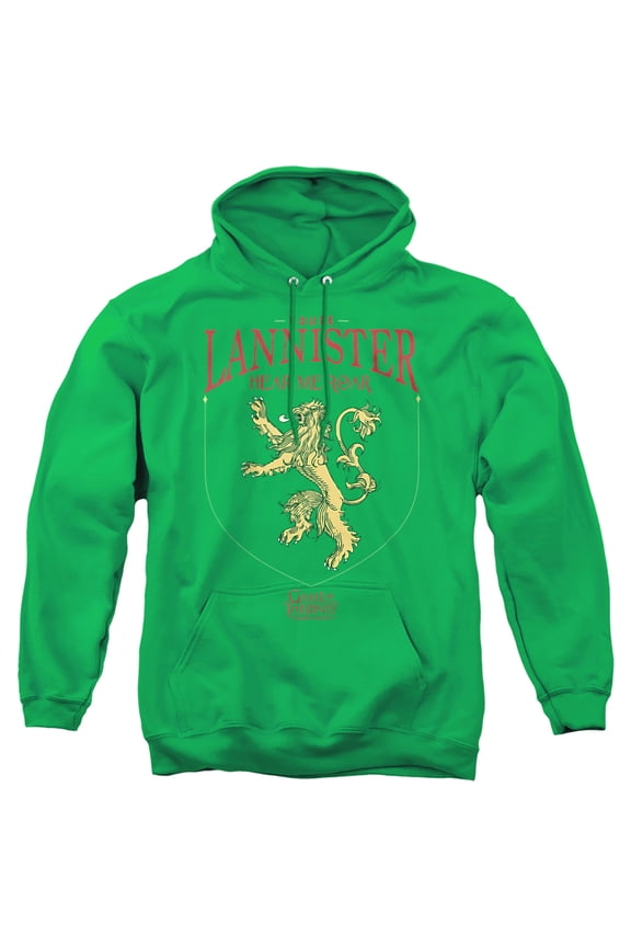 Game of Thrones House Lannister Sigil Unisex Adult Pull-Over Hoodie,Kelly Green, Small