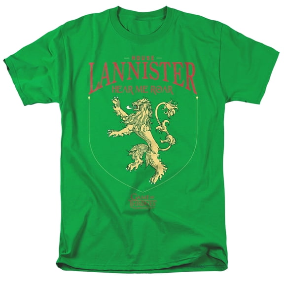 Game of Thrones House Lannister Sigil Unisex Adult T-Shirt, Kelly Green, Large