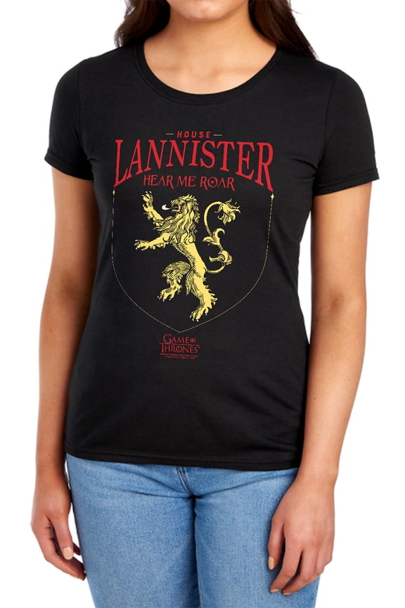 Game of Thrones House Lannister Sigil Women's T Shirt, House Lannister Sigil, 2X-Large