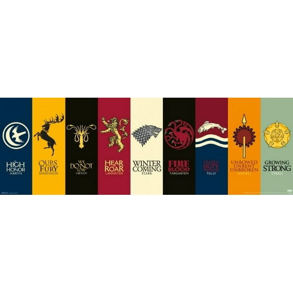 Game of Thrones - House Sigils - Slim Poster (36 x 12)