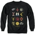 thumbnail image 1 of Game of Thrones House Sigils Unisex Adult Crewneck Sweatshirt,Black, 3X-Large, 1 of 1