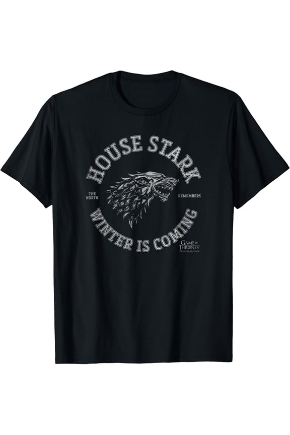 Game of Thrones House Stark Winter Is Coming Dire Wolf T-Shirt, Unisex T-Shirt