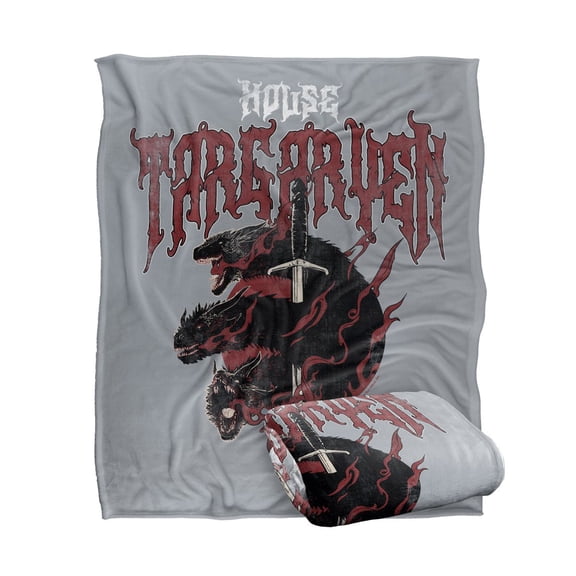 Game of Thrones House Targaryen Dragon Blanket, GOT TV Series Art Throw Blanket, Gift for TV Fans