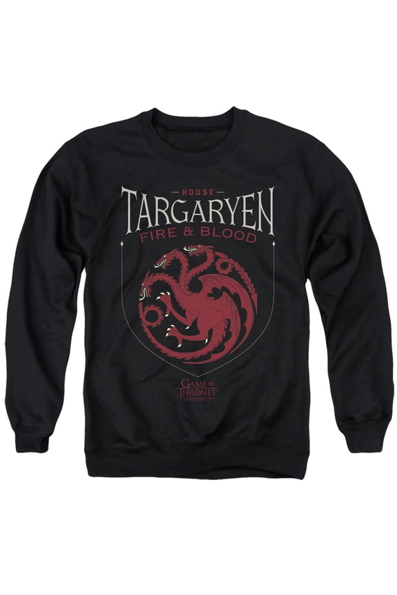 Game of Thrones House Targaryen Sigil Unisex Adult Crewneck Sweatshirt,House Targaryen Sigil, 3X-Large