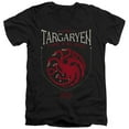 thumbnail image 1 of Game of Thrones House Targaryen Sigil Unisex Adult V-Neck T Shirt,House Targaryen Sigil, Small, 1 of 2