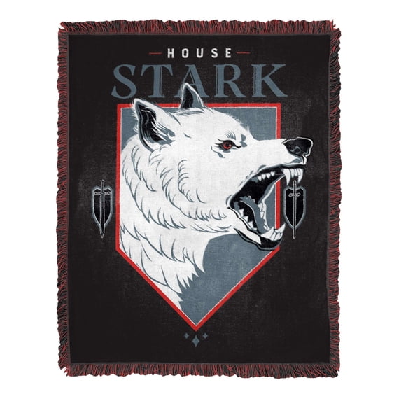 Game of Thrones House of Stark Warner Bros Jacquard Throw Blanket, 46 x 60 inches