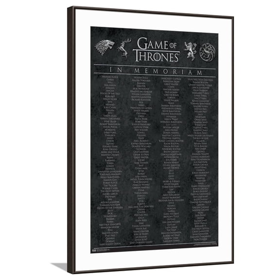 Game of Thrones - In Memoriam Canvas Wall Poster, 22.375" x 34"