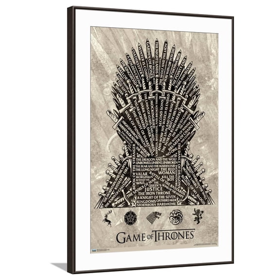 Game of Thrones - Iron Throne Canvas Wall Poster, 22.375" x 34"