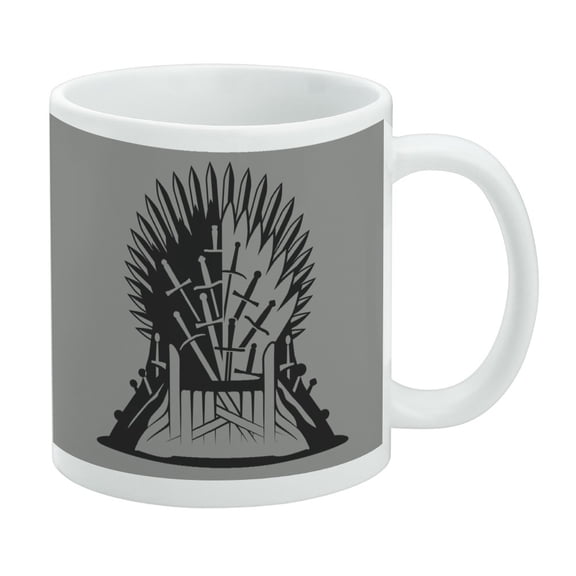 Game of Thrones Iron Throne Icon Ceramic Coffee Mug, Novelty Gift Mugs for Coffee, Tea and Hot Drinks, 11oz, White