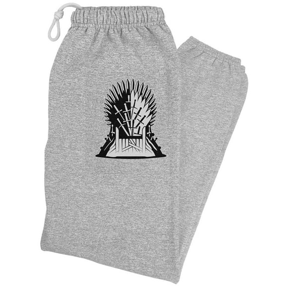 Game of Thrones Iron Throne Icon Unisex Jogger Sweatpants for Men and Women, Athletic Heather, 2X-Large