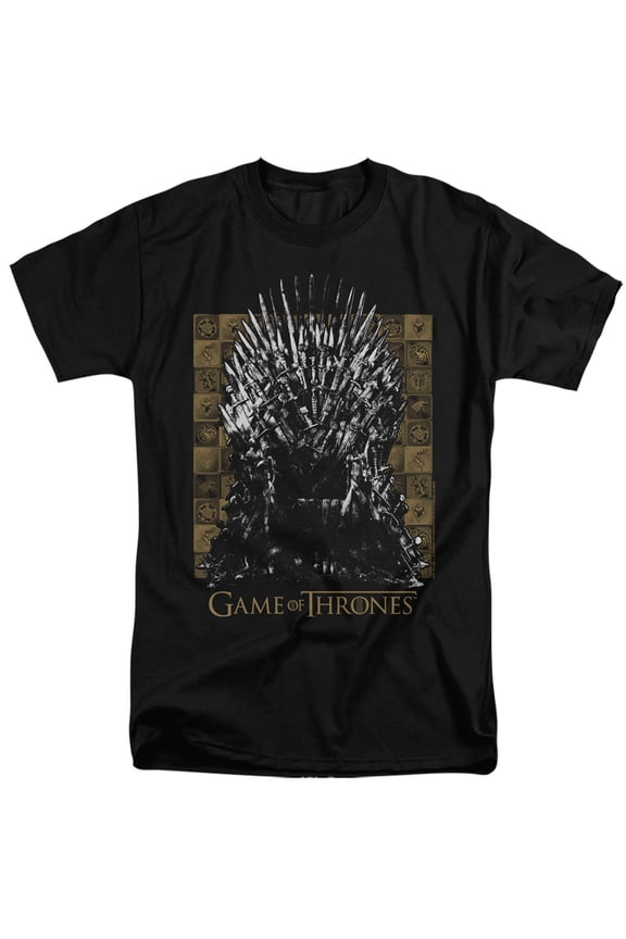 Game of Thrones Iron Throne Unisex Adult Tall T Shirt,Black, X-Large