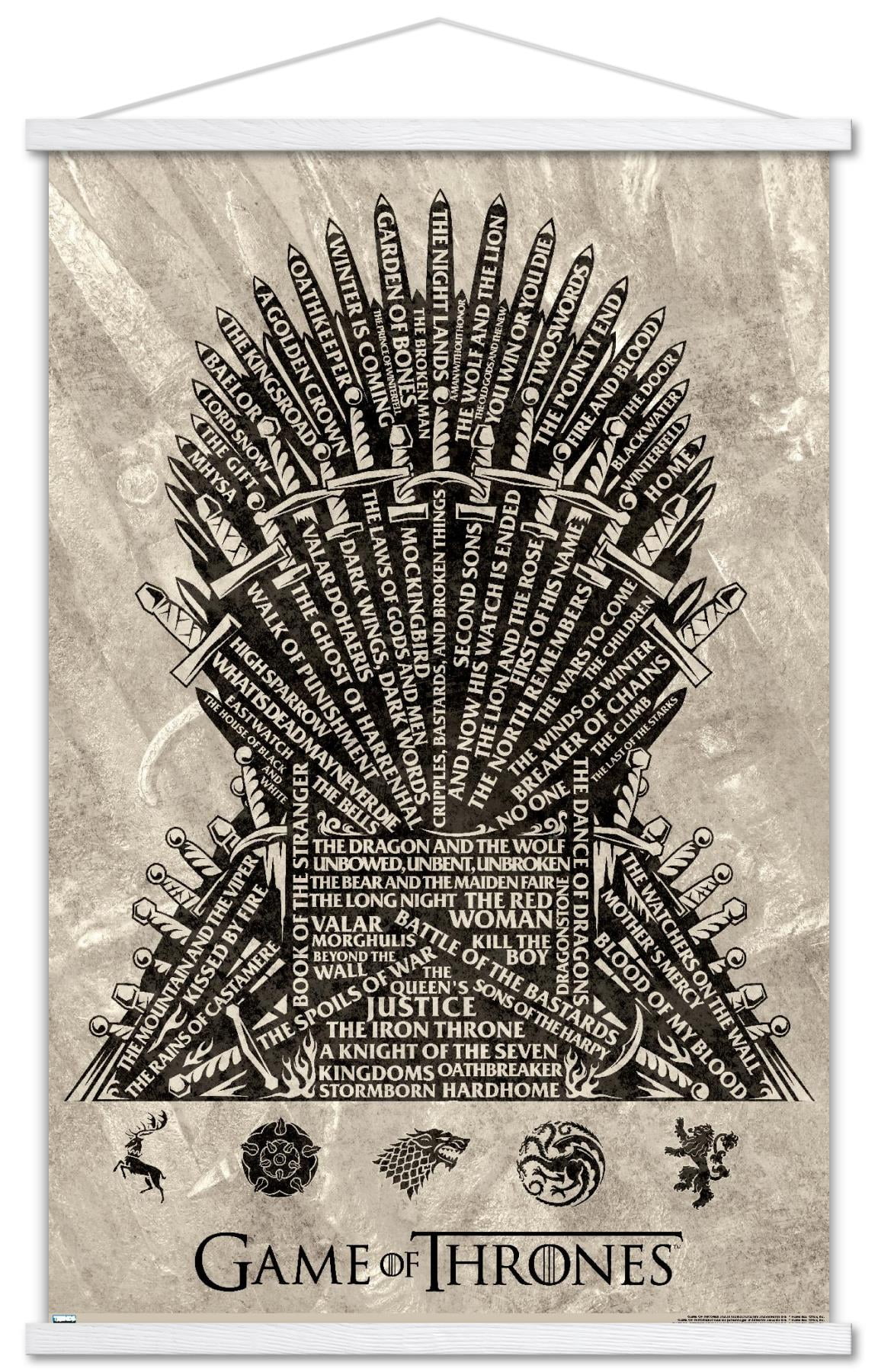 Game of Thrones - Iron Throne Wall Poster, 22.375\, image size:1152x1800