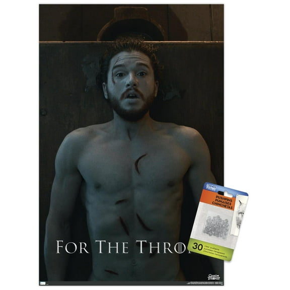 Game of Thrones - Jon Snow Wall Poster with Pushpins, 14.725" x 22.375"