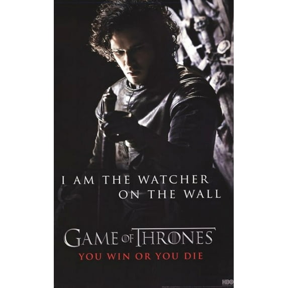 Game of Thrones - Jon Snow - Watcher on the Wall Laminated Poster (24 x 36)