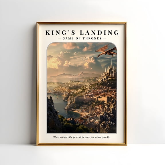 Game of Thrones Kings Landing Digital Poster | GOT | George R. R. Martin | A Song of Ice and Fire