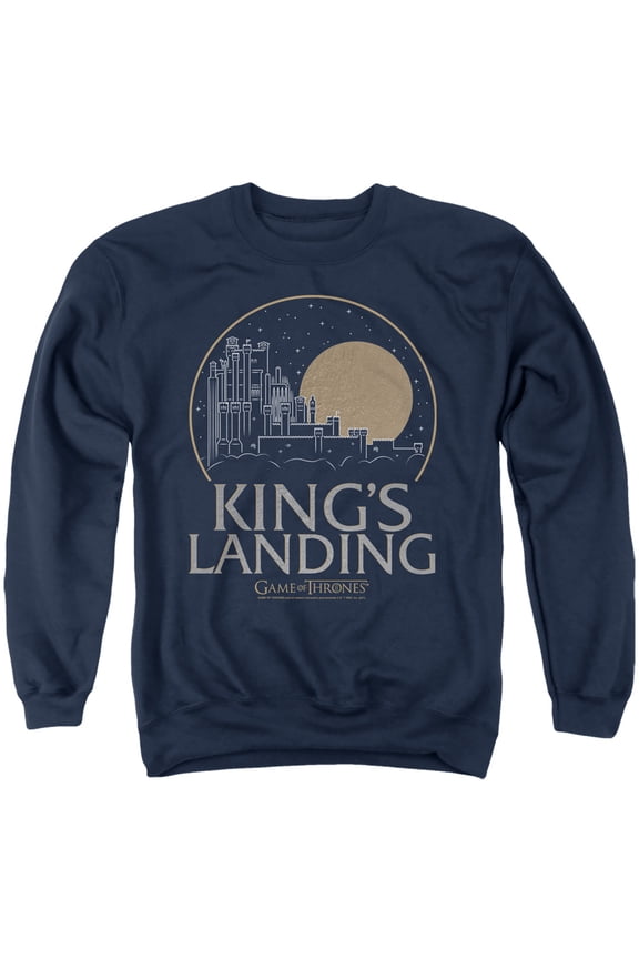 Game of Thrones Kings Landing Unisex Adult Crewneck Sweatshirt,Kings Landing, Large
