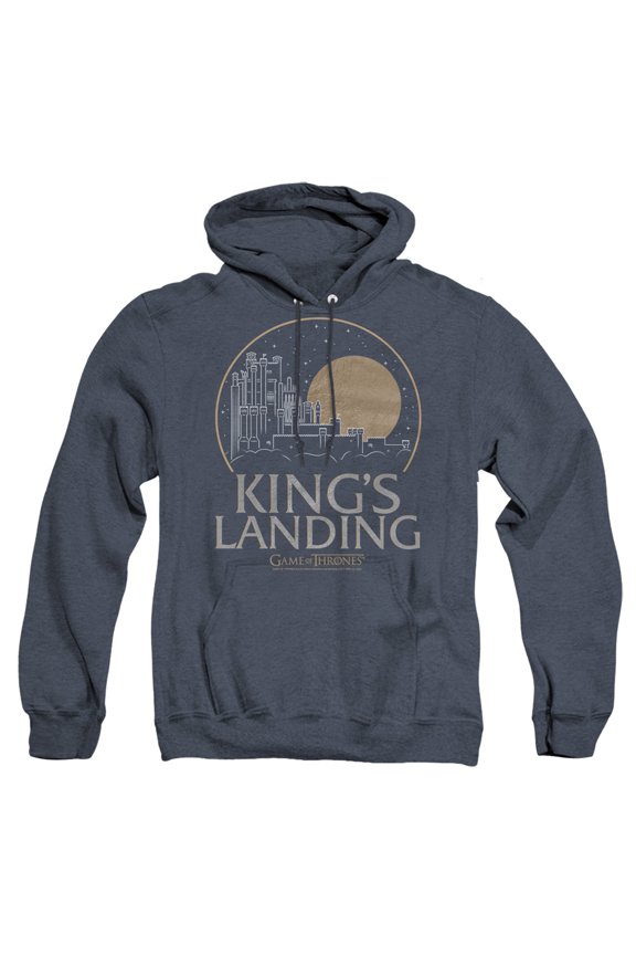 Game of Thrones Kings Landing Unisex Adult Pull-Over Heather Hoodie,Kings Landing, 2X-Large