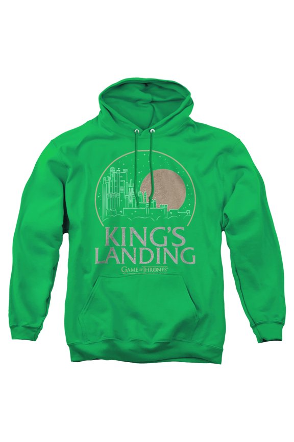 Game of Thrones Kings Landing Unisex Adult Pull-Over Hoodie,Kelly Green, Medium