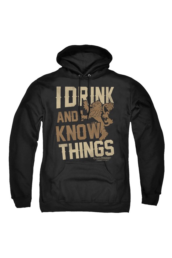 Game of Thrones Know Things Unisex Adult Pull-Over Hoodie, Know Things, Large