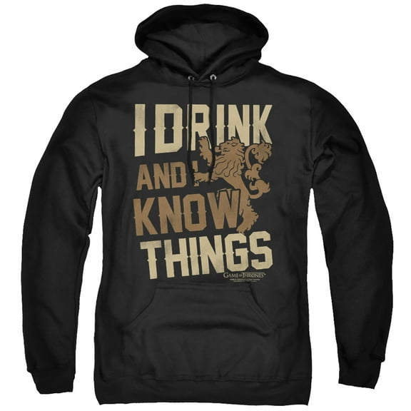 Game of Thrones Know Things Unisex Adult Pull-Over Hoodie, Know Things, Medium