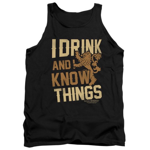 Game of Thrones Know Things Unisex Adult Tank Top,Know Things, X-Large