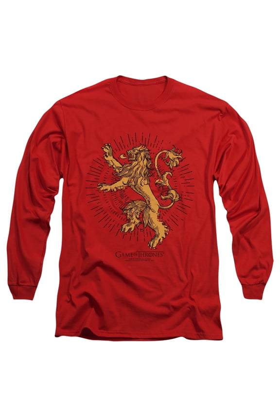 Game of Thrones Lannister Burst Sigil Unisex Adult Long-Sleeve T Shirt,Lannister Burst Sigil, Medium