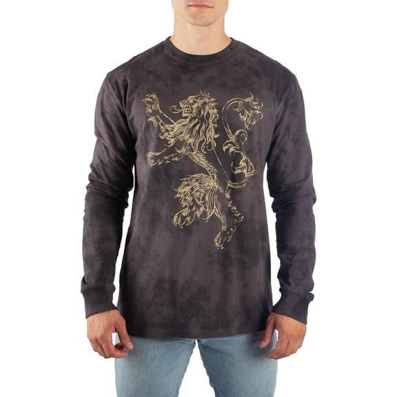 Game of Thrones Lannister Long Sleeve Acid Wash T-Shirt-Large