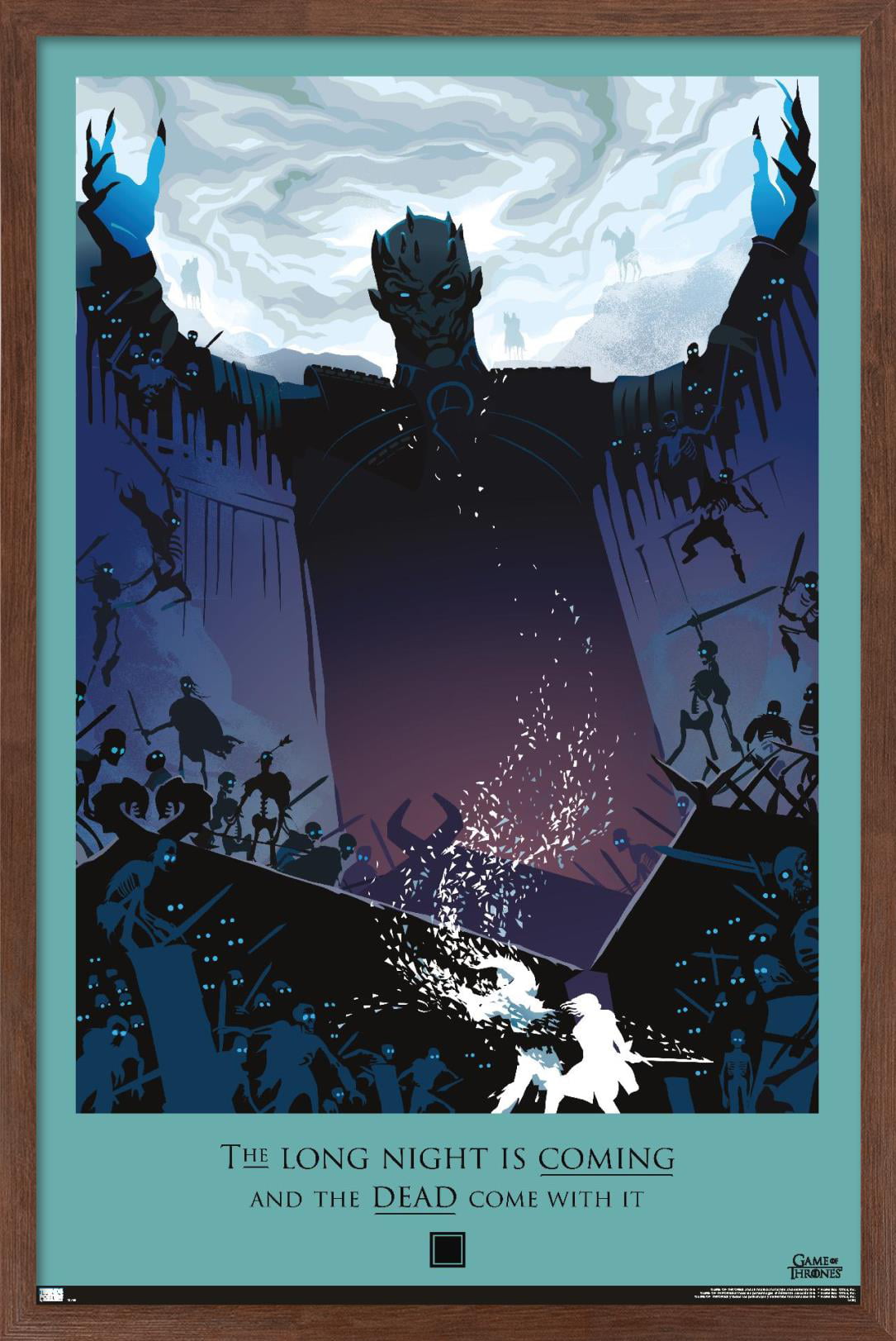 Game of Thrones - Long Night Wall Poster, 14.725" x 22.375", Framed