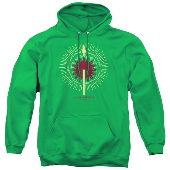 Game of Thrones Martell Burst Sigil Unisex Adult Pull-Over Hoodie,Kelly Green, X-Large