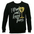 thumbnail image 1 of Game of Thrones Men's I Drink and I Know Things Crewneck Sweater M, 1 of 1
