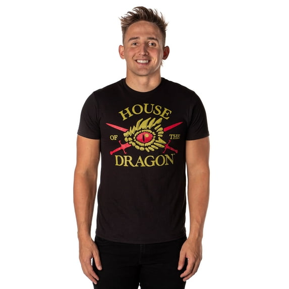 Game of Thrones Mens' House Of The Dragon Sword And Dragon Eye T-Shirt