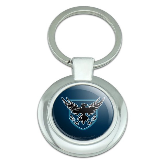 Game of Thrones Night Watch Crow Keychain Classy Round Chrome Plated Metal