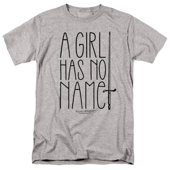 Game of Thrones No Name Unisex Adult T-Shirt, Athletic Heather, Medium